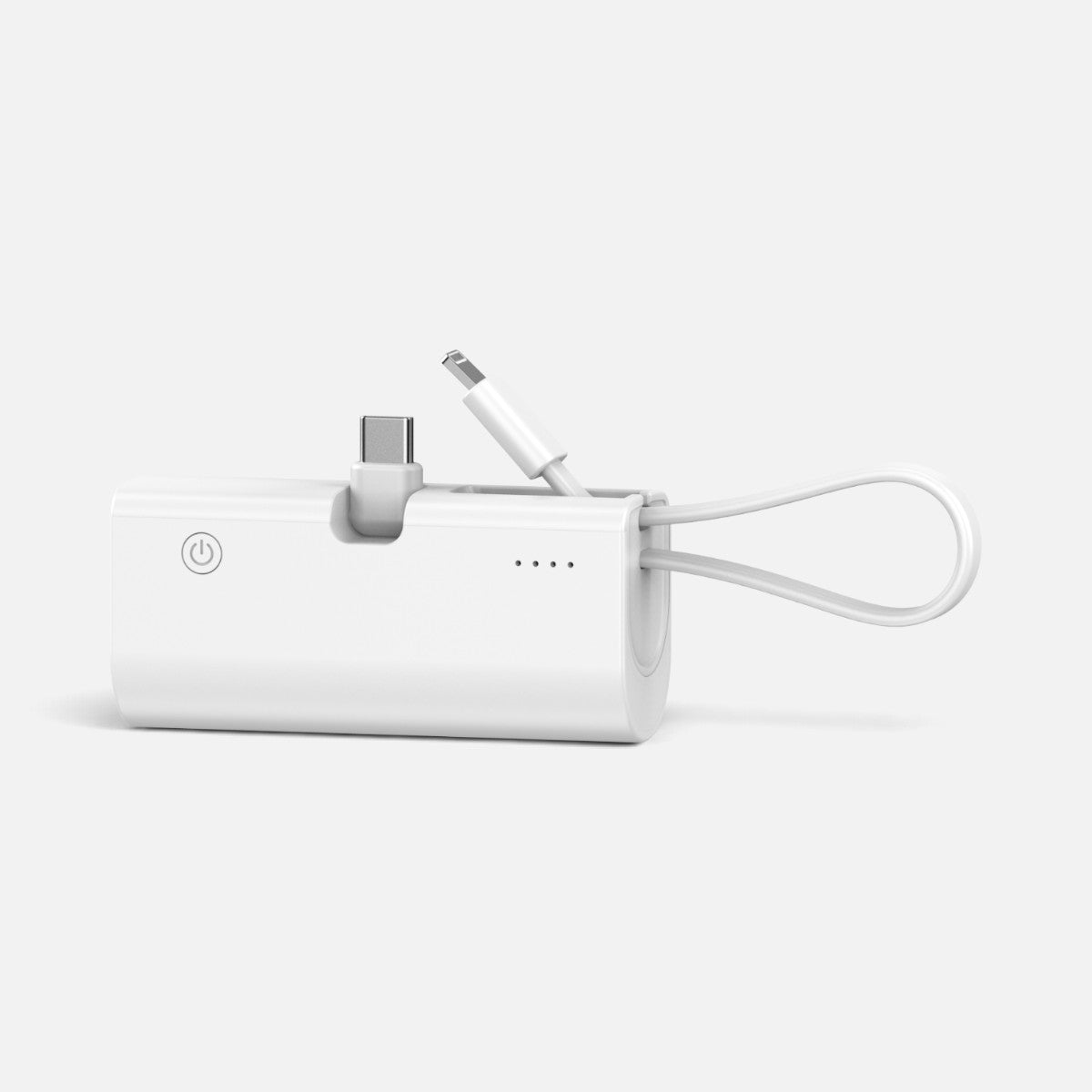 Powerbank 5000 mAh - Alt i ett - USB-C, Lightnint