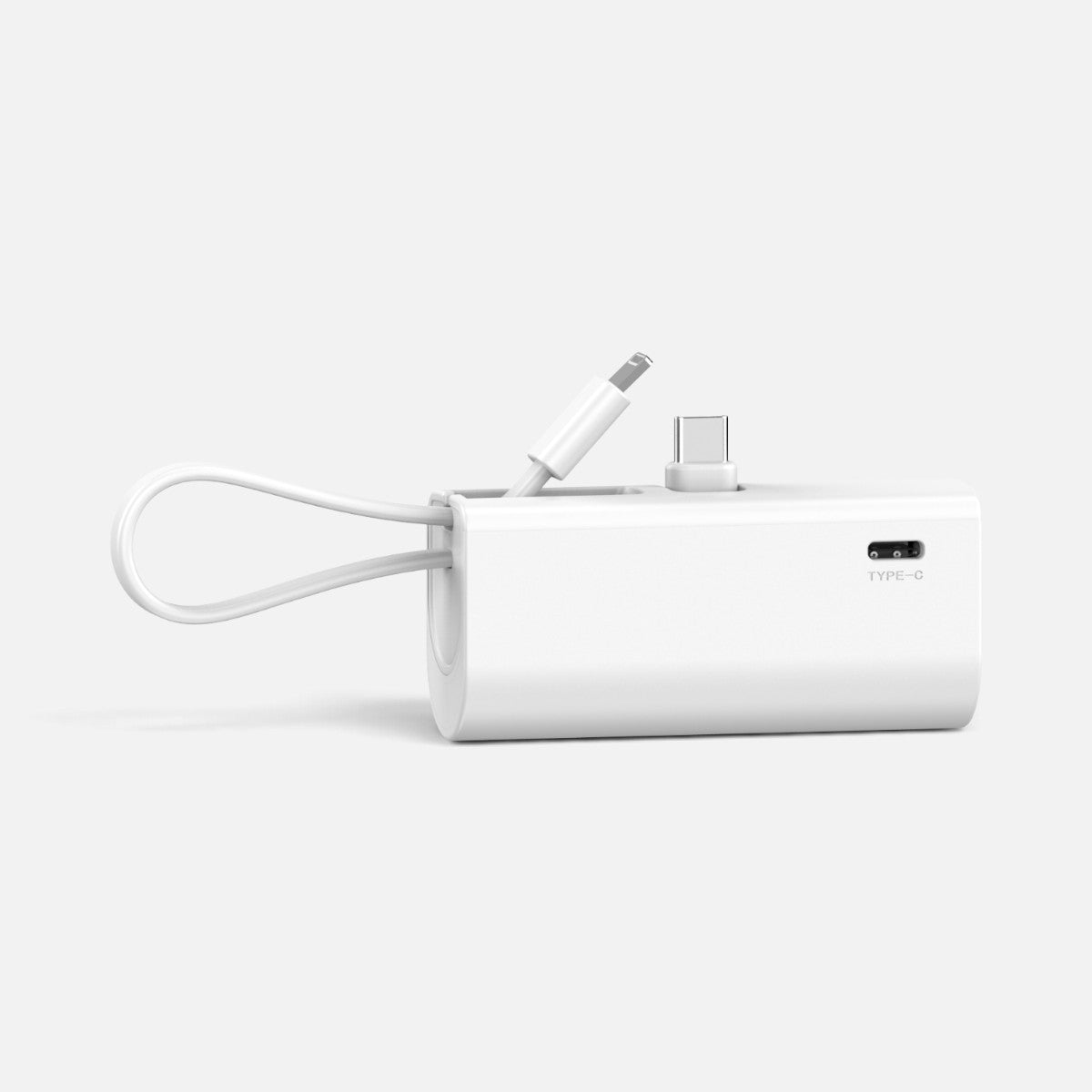 Powerbank 5000 mAh - Alt i ett - USB-C, Lightnint